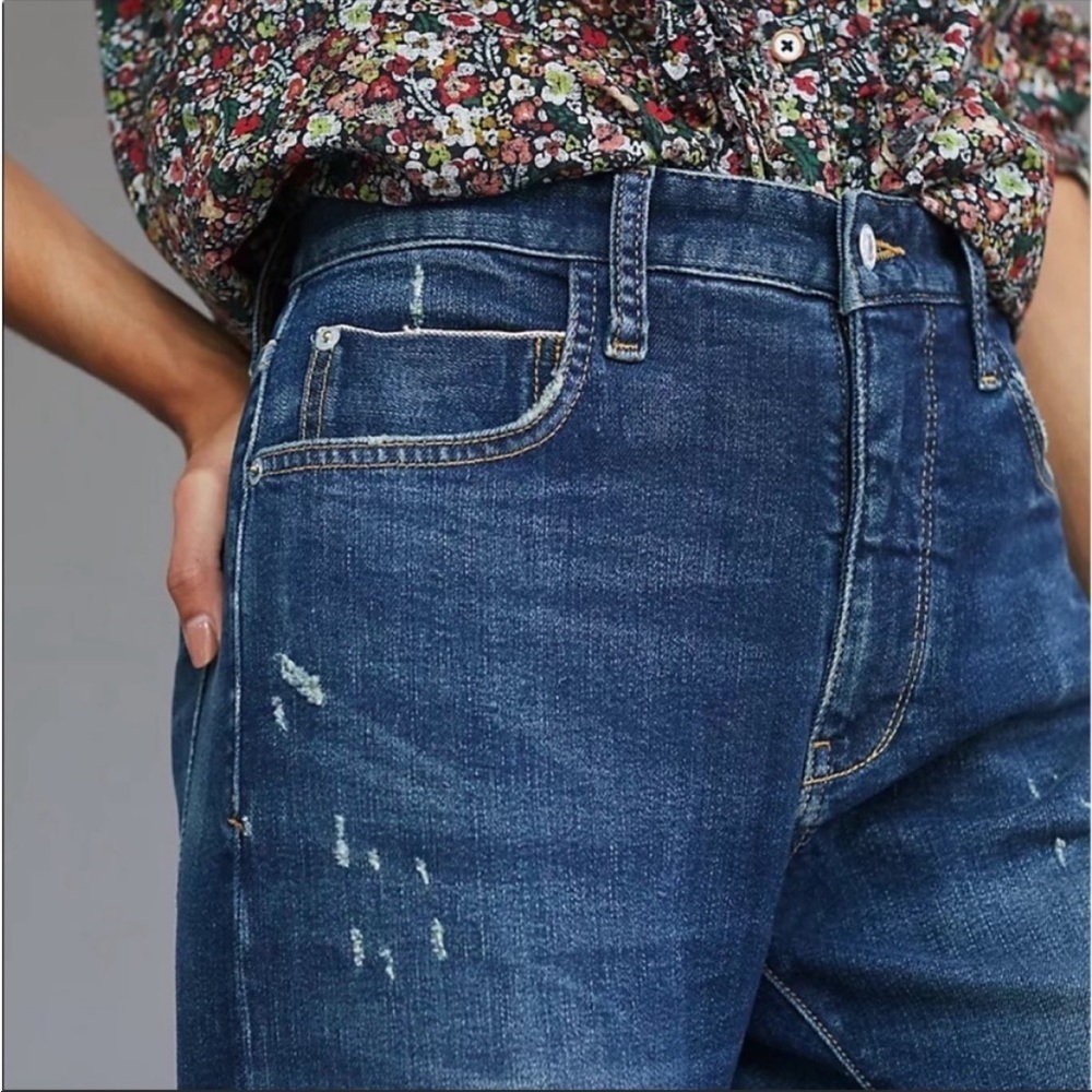 Anthropologie Pilcro Selvedge Borrowed Boyfriend Jeans Blue Plus 32 Relaxed NWT - Picture 4 of 8